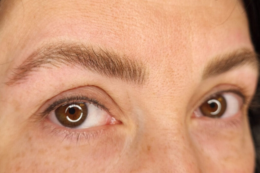 Hairstroke and nano eyebrows permanent makeup is not microblading, it is natural looking semipermanent tattoo in Lucerna.